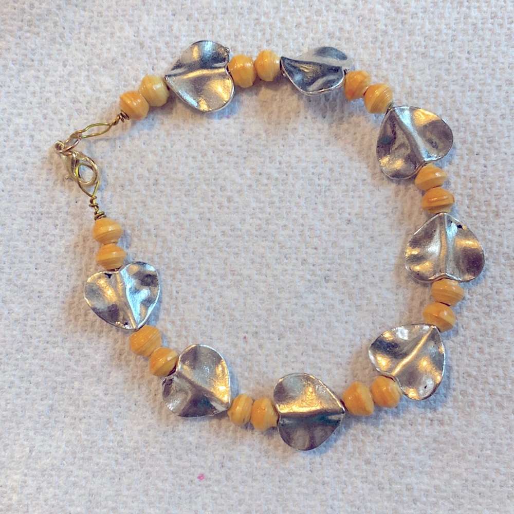 Handmade heart bracelet